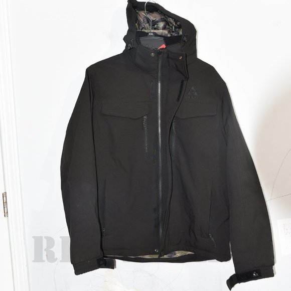 BLACK NWT Gerry Nimbus Tech Ripstop Water Resistant Detachable Hood Jacket - Picture 3 of 10